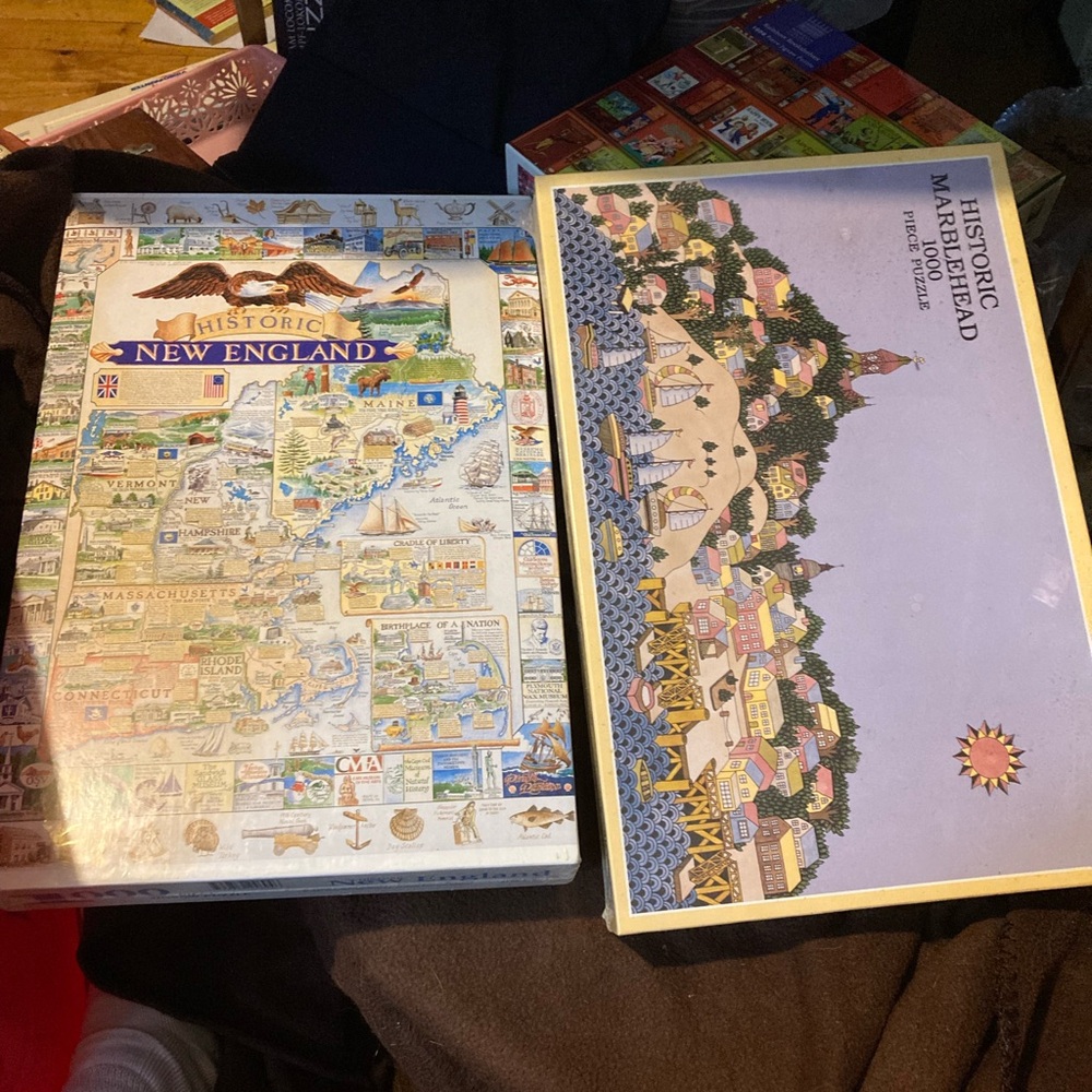 Sealed “Historic Marblehead” "Historic New England" 2x 1000 Piece Jigsaw Puzzle